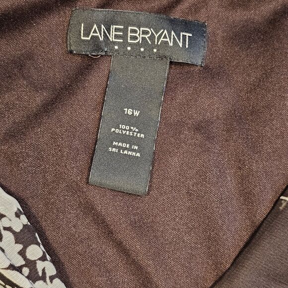 Lane Bryant Dress Sz 16W Floral Maxi Flouncy Ruffled Brown Cream Teal Coquette - Picture 3 of 9